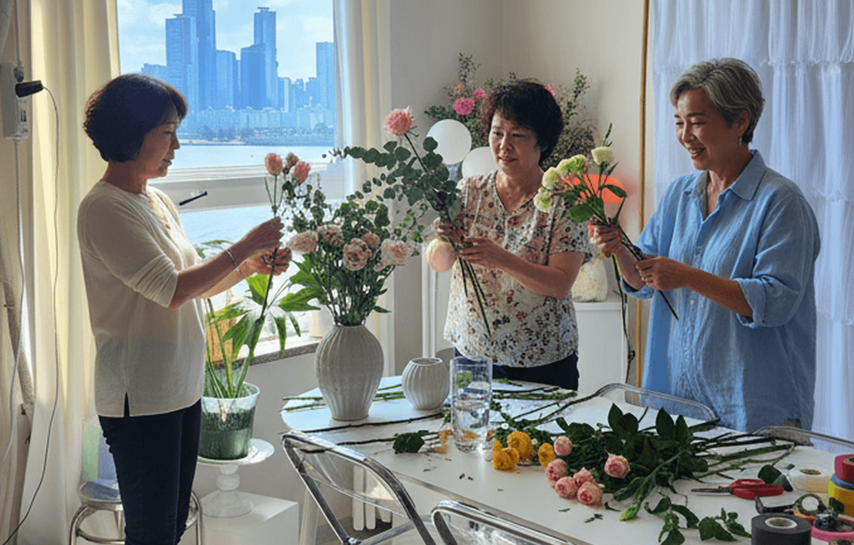 한송이의 꽃이 하나의 작품이 되어가는 플로랄 모먼트!